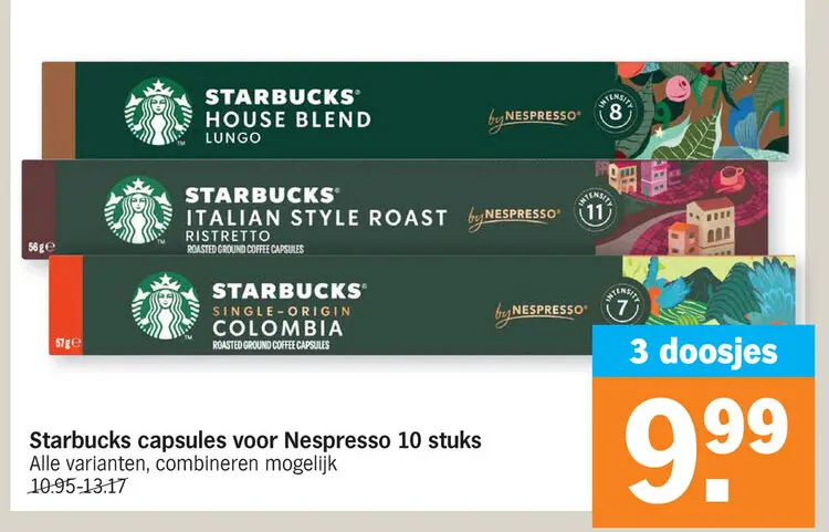 Aanbieding: Starbucks capsules voor Nespresso