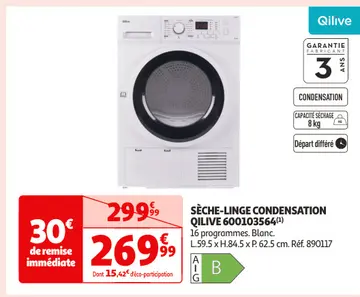 Aanbieding: SÈCHE-LINGE CONDENSATION QILIVE 600103564