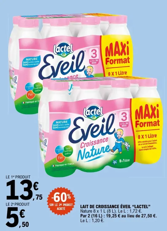 Offre: Lait de croissance éveil