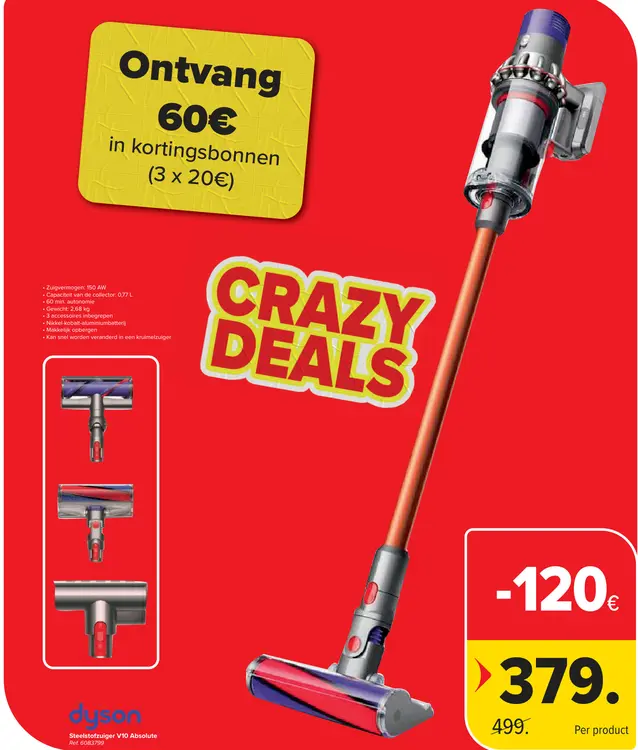 Promotie: Steelstofzuiger V10 Absolute