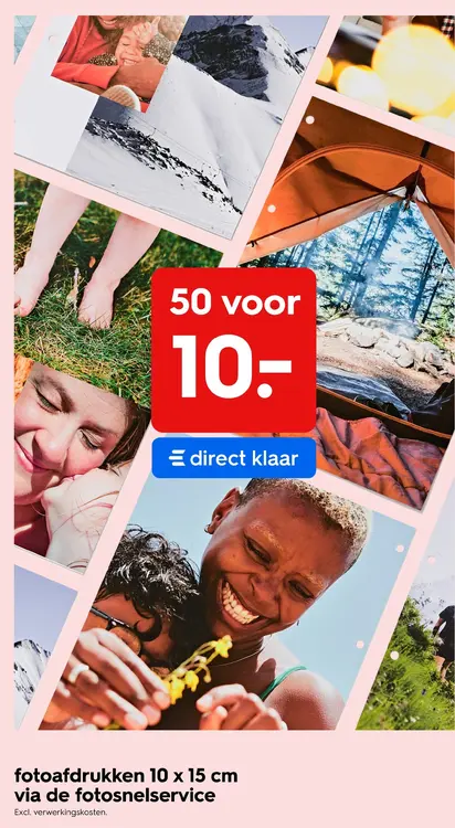 Promotie: fotoafdrukken 10 x 15 cm via de fotosnelservice