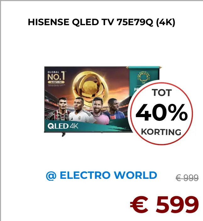 Aanbieding: Qled tv 75e79q (4k)