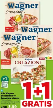 Aanbieding: Alle Wagner Sensazione of Creazione pizza's