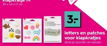 Aanbieding: letters en patches voor klapkratjes