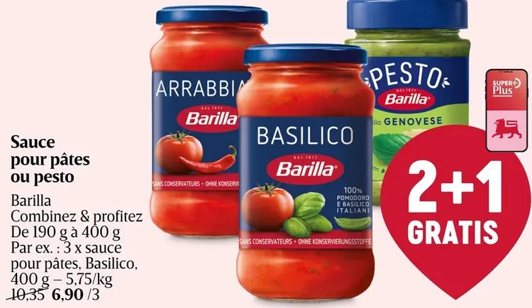 Offre: Sauce pour pâtes ou pesto