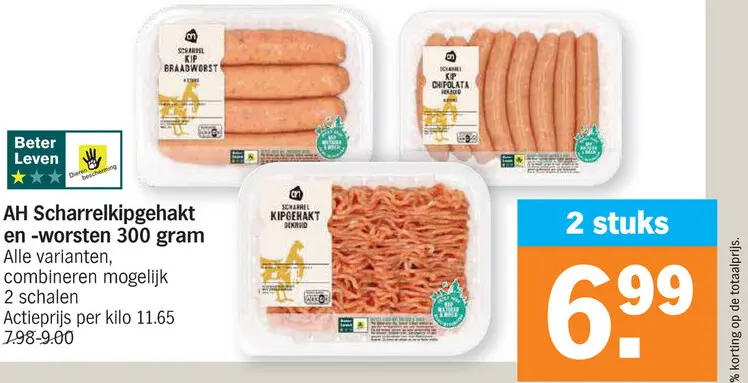 Promotie: Scharrelkipgehakt en -worsten