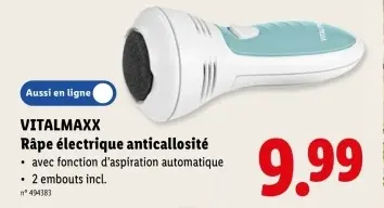 Offre: Râpe électrique anticallosité