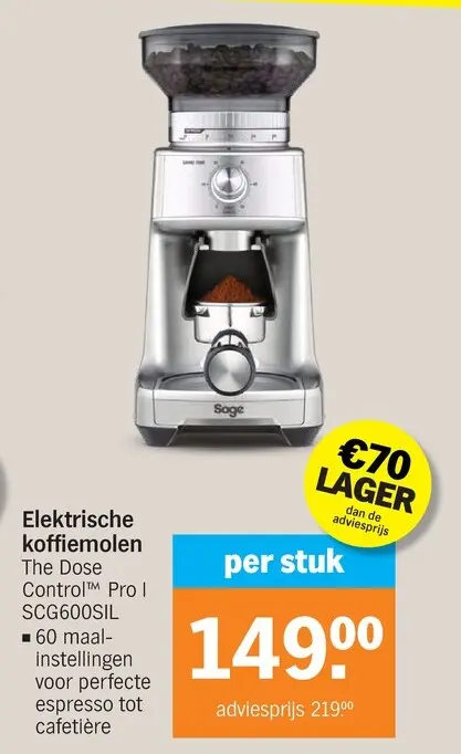 Promotie: Elektrische koffiemolen The Dose Control™ Pro