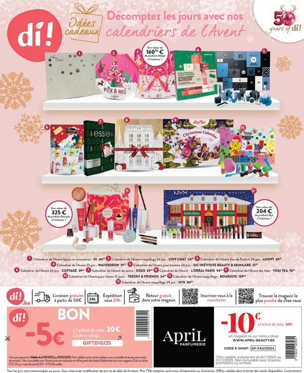 Offre: Calendrier de l'Avent maquillage