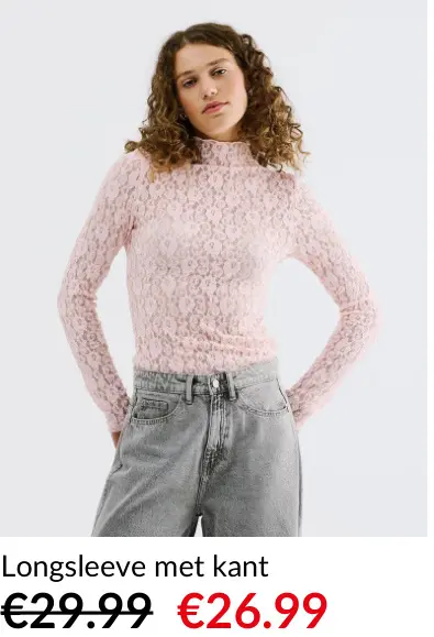 Promotie: Longsleeve met kant