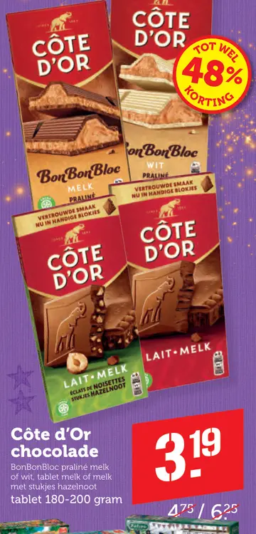 Aanbieding: Côte d'Or chocolade