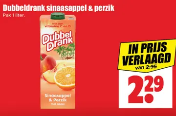 Aanbieding: Dubbeldrank sinaasappel & perzik