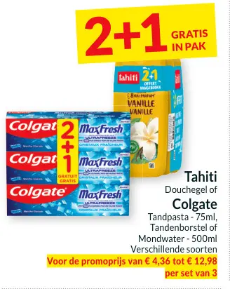 Promotie: Douchegel of Tandpasta, Tandenborstel of Mondwater