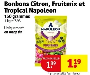Offre: Bonbons Citron, Fruitmix et Tropical