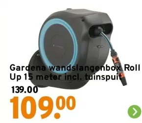 Aanbieding: Wandslangenbox Roll Up 15 meter incl. tuinspuit