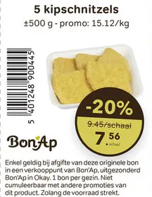 Promotie: 5 kipschnitzels
