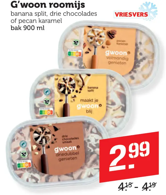 Aanbieding: G'woon roomijs