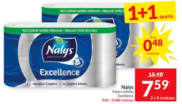 Offre: Nalys Papier toilette Excellence