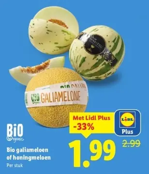 Aanbieding: Bio galiameloen of honingmeloen