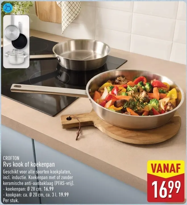 Aanbieding: Rvs kook of koekenpan