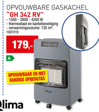 Aanbieding: OPVOUWBARE GASKACHEL "GH 342 RV"