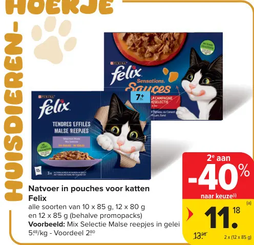Promotie: Natvoer in pouches voor katten