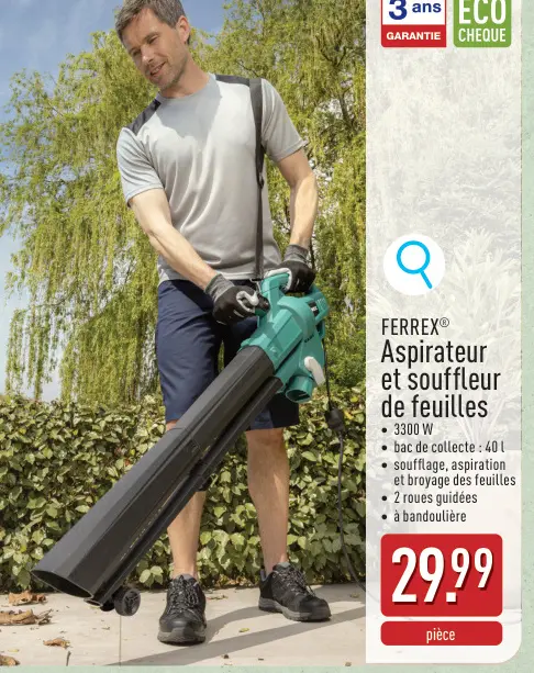 Offre: Aspirateur et souffleur de feuilles