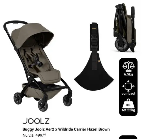 Aanbieding: Buggy Joolz Aer2 x Wildride Carrier Hazel Bro