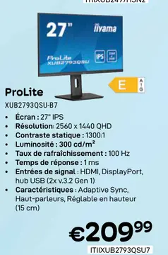 Offre: ProLite XUB2793QSU-B7