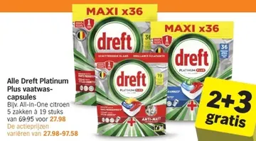 Aanbieding: Alle Dreft Platinum Plus vaatwascapsules