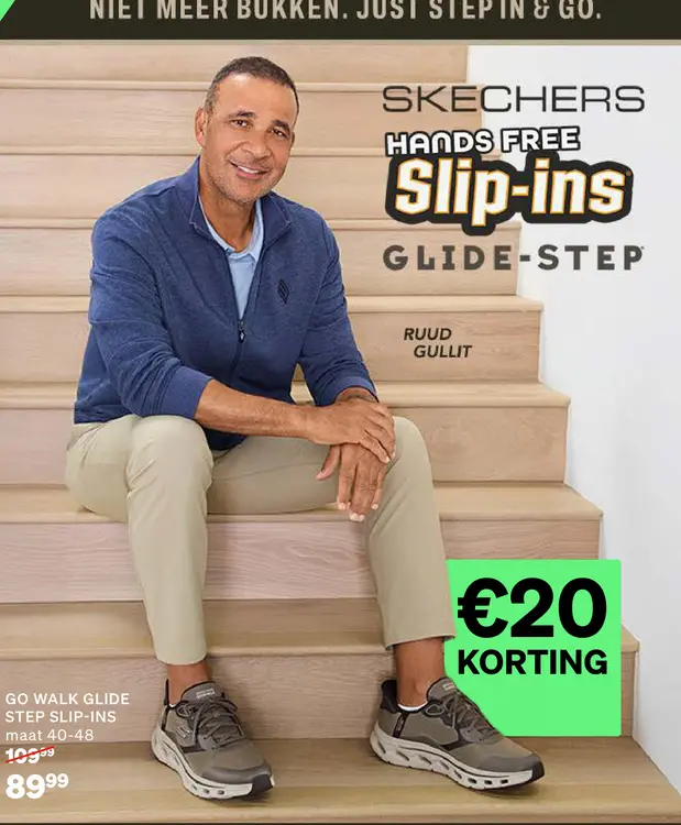Aanbieding: Skechers Go Walk Glide Step Slip-ins taupe Textiel
