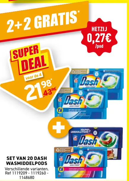 Promotie: Dash Wasmiddelpods