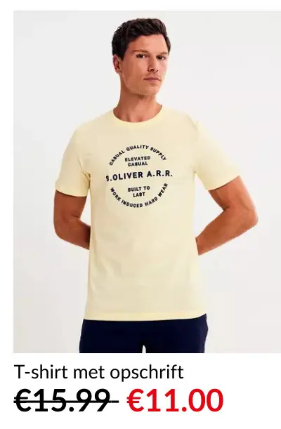 Promotie: T-shirt met opschrift
