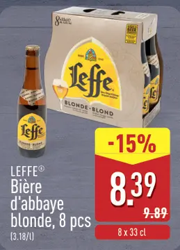 Offre: Bière d'abbaye blonde