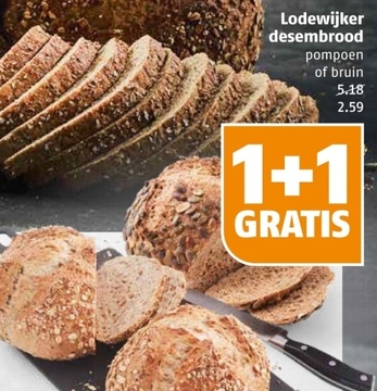 Aanbieding: Lodewijker desembrood pompoen of bruin