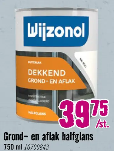 Aanbieding: WIJZONOL Grond- en aflak in één halfglans RAL 9001 750 ml