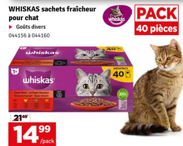 Offre: WHISKAS sachets fraîcheur pour chat