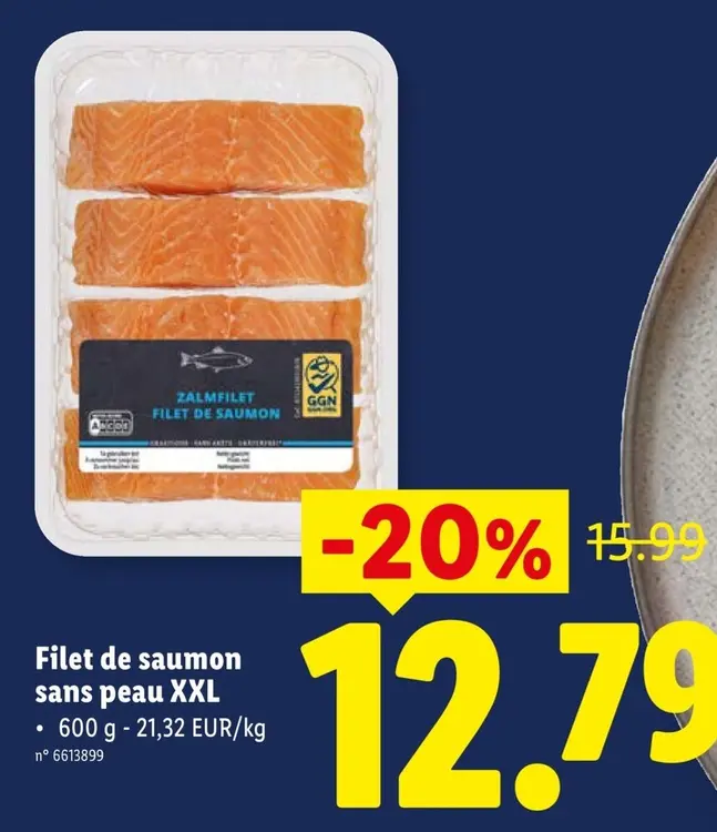 Offre: Filet de saumon sans peau XXL