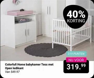 Aanbieding: Colorfull Home babykamer Tess met Open ledikant