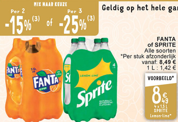 Aanbieding: Fanta of Sprite