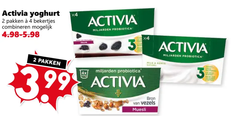 Aanbieding: Activia yoghurt