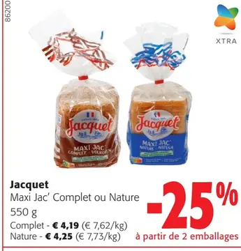 Offre: Jacquet Maxi Jac' Complet ou Nature