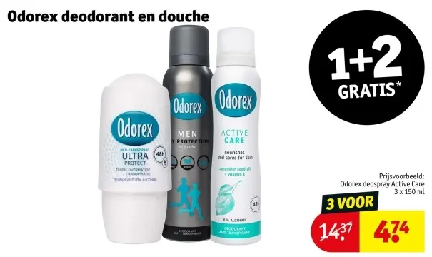 Aanbieding: Odorex deodorant en douche
