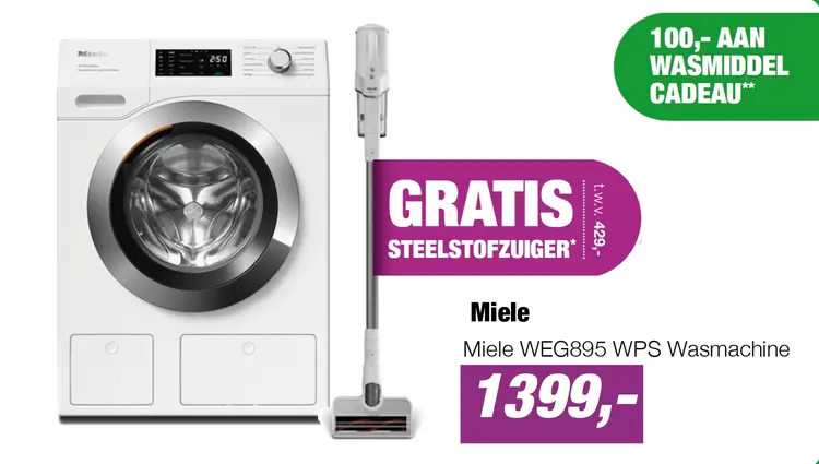 Aanbieding: Miele WEG895 WPS Wasmachine