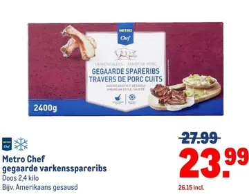 Aanbieding: Metro Chef gegearde varkensspareribs