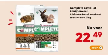 Aanbieding: Complete cavia- of konijnenvoer
