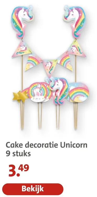 Aanbieding: Cake decoratie Unicorn