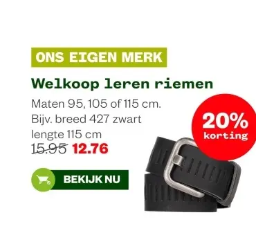 Aanbieding: Welkoop leren riemen