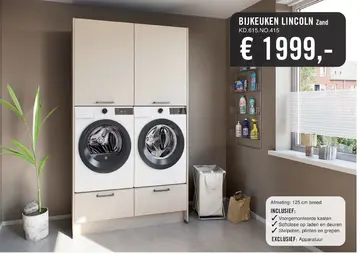 Aanbieding: BIJKEUKEN LINCOLN Zand 