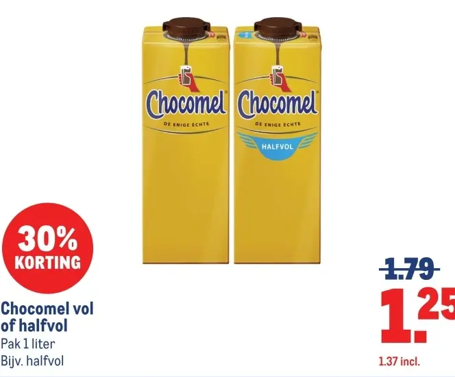 Aanbieding: Chocomel vol of halfvol